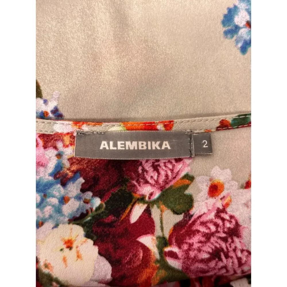 Alembika Dress 2 Womens Floral Short Sleeve Fit And Flare Mini Tunic